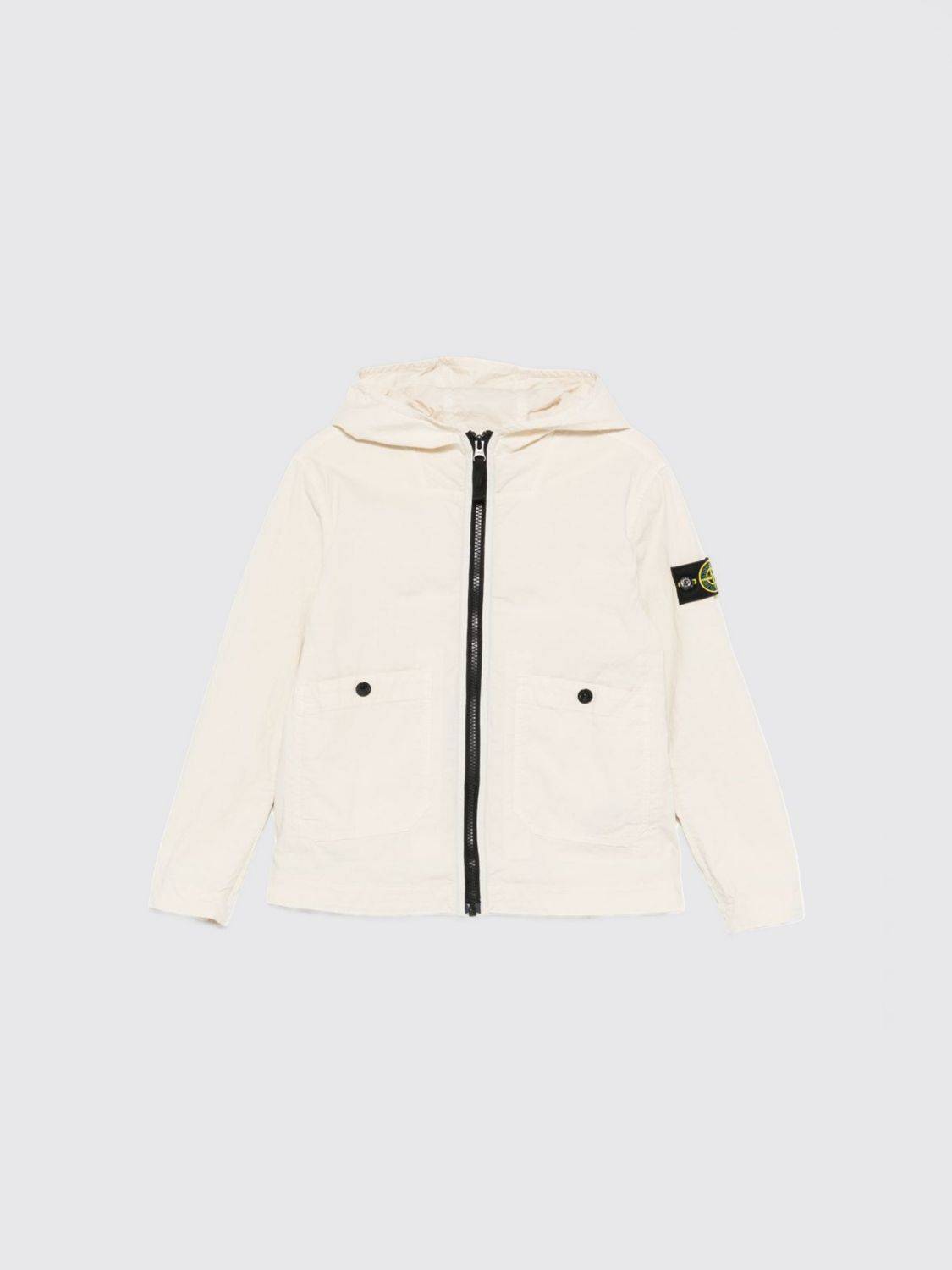 STONE ISLAND JUNIOR Baumwolljacke mit Kapuze - 10