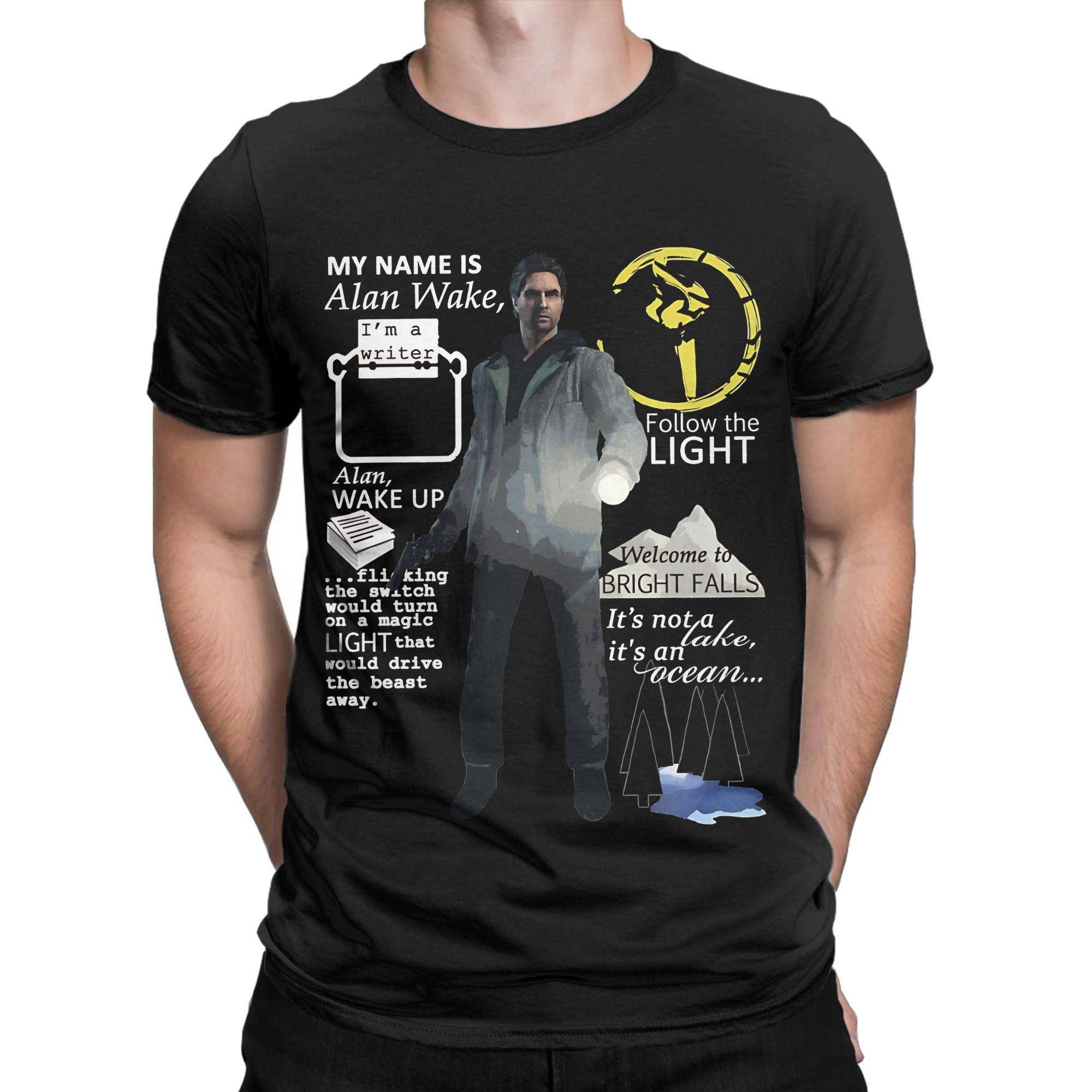 Alan Wake Rolig Grafisk 100% Bomull T-shirt Alan Wake 2 T-shirts Toppar För Unisex cm