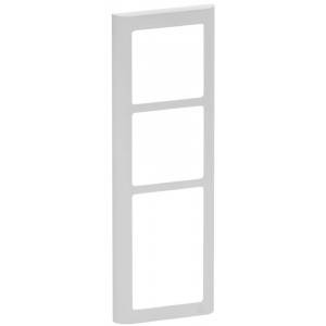 LK FUGA® – Soft 63 lodret design ramme, 3½ modul, lysegrå + teknisk monteringsramme