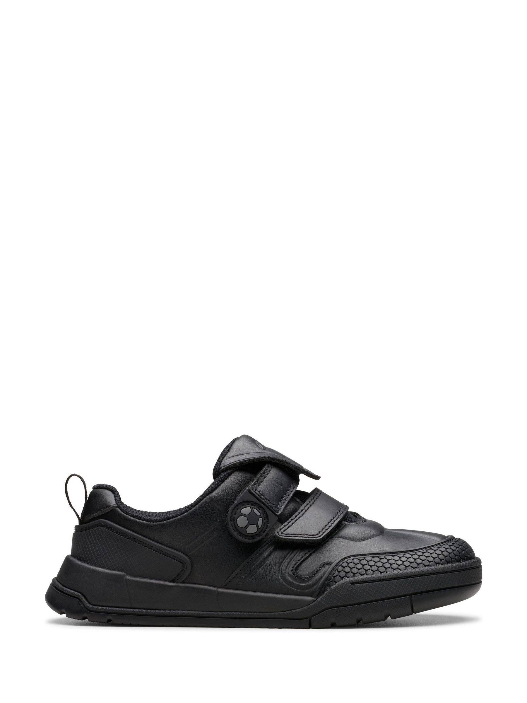 Clarks Clarks Black Standard Fit (F) Leather Laser Track Shoes - EU 28 (UK 10 F)