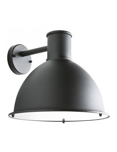 WORK Væglampe i aluminium og polycarbonat H28 cm 1 x E27 - Mat sort