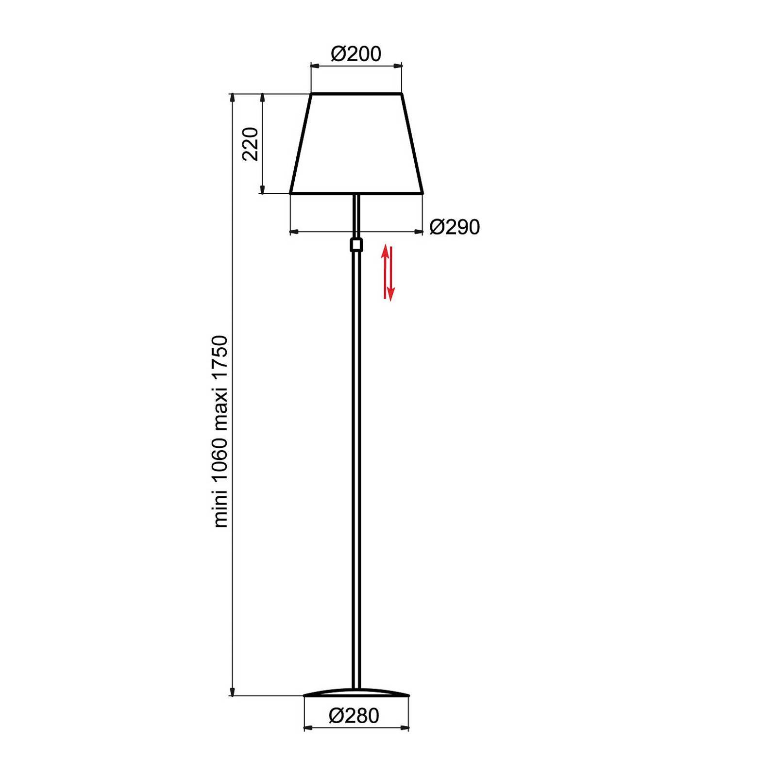 Aluminor Golvlampa Store, Vitt / opal, Vardagsrum / matsal, Metall, Modern, Golvlampa