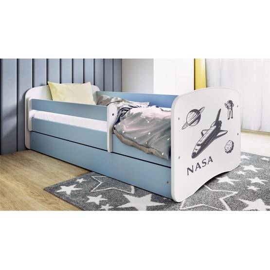 Kocot Kids Barnsäng - Babydreams Blå Med Madrass - Nasa 180x80 Cm