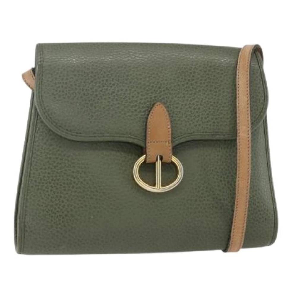Dior Vintage Pre-owned Vintage Skuldertaske - Vintage - Dame - Grøn - ONE SIZE - Uld