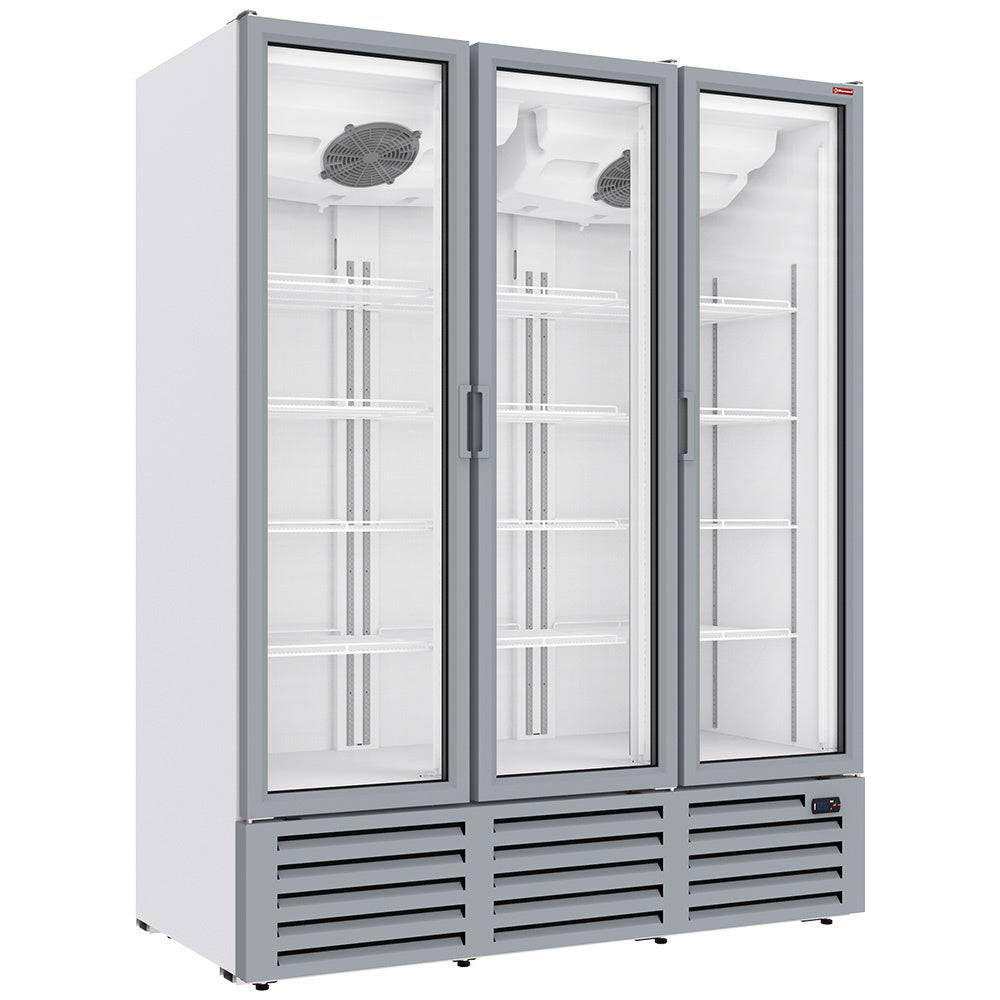 Positiv kyldisplay 1455 liter, 3 gångjärnsdörrar - VIT