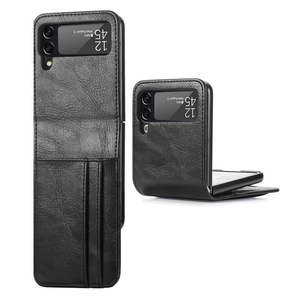 Samsung Galaxy Z Flip4 5G Folding Shockproof Tegnebogsetui- Sort