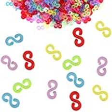 Loom band, 200 stycken Loom band tillbehör färgglada förslutningar, S-clips för gör-det-själv gummiband armband Loom band set