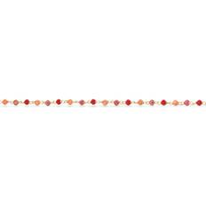 Scrouples Armbånd røde +rosa stene i forgyldt 17+2 cm