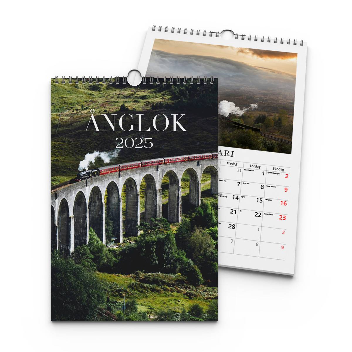 Väggkalender Ånglok 2025
