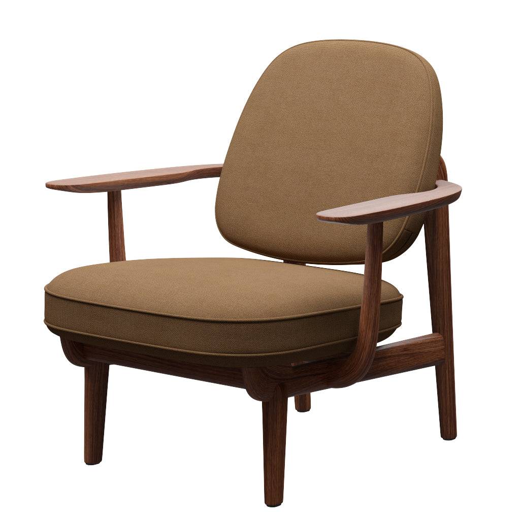 Fred Lænestol, valnødbejdset eg fra Fritz Hansen Hallingdal - 224 Light Brown - Jacobsen Plus