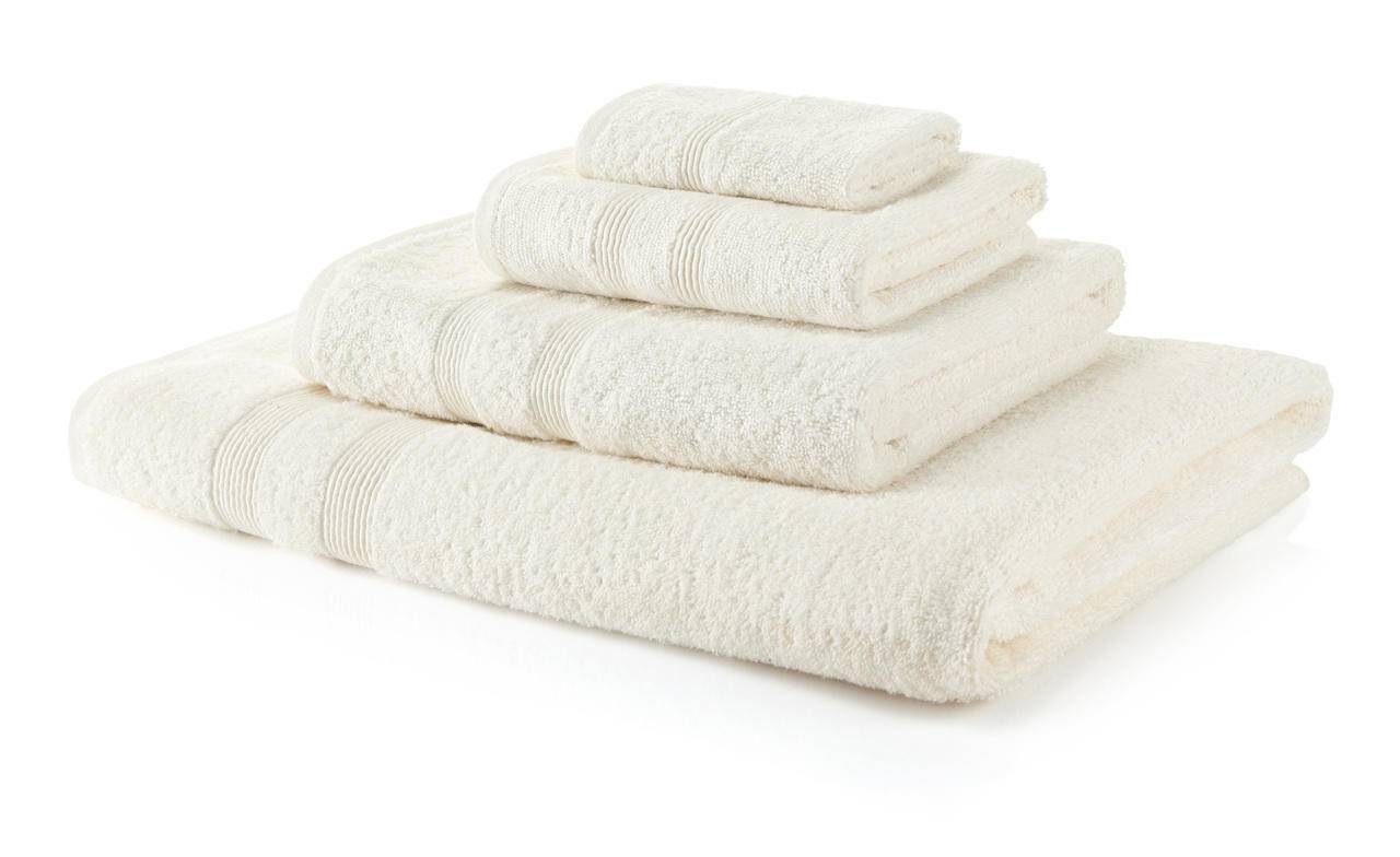 5 Piece Cream Towel Bale 500 GSM - 2 Face Cloths, 1 Hand Towel, 1 Bath Towel, 1 Bath Sheet - 100% Cotton Carded Yarn