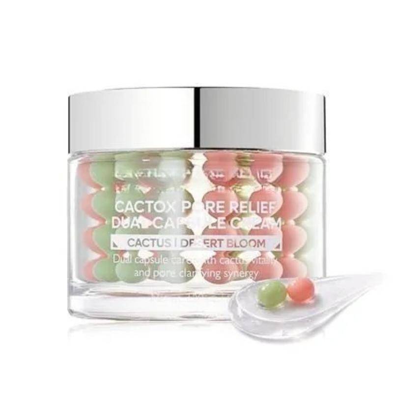 Dual Capsule Facial Cream, PDRN Face Moisturizer for Pore Care for Oily Combination Skin
