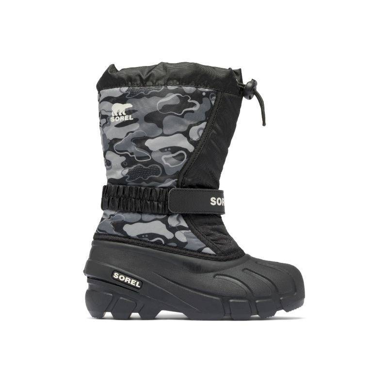 Sorel Childrens Flurry™ Boot Print - Vinterkängor - Børn Black / Quarry 30