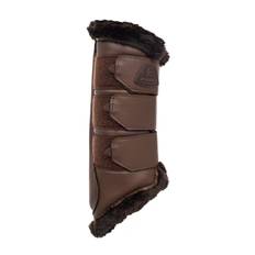 ACAVALLO HIND BRUSHING HORSE BOOTS W/SYNTHETIC FUR - Black - S
