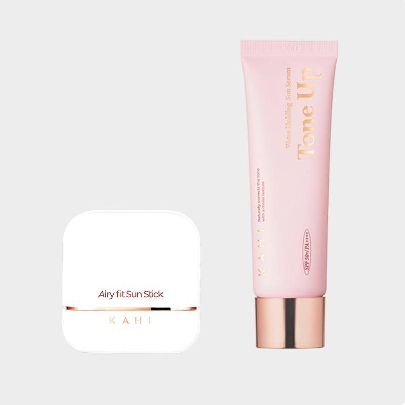 KAHI Airy Fit Sun Stick & Water Holding Tone Up Sun Serum Set