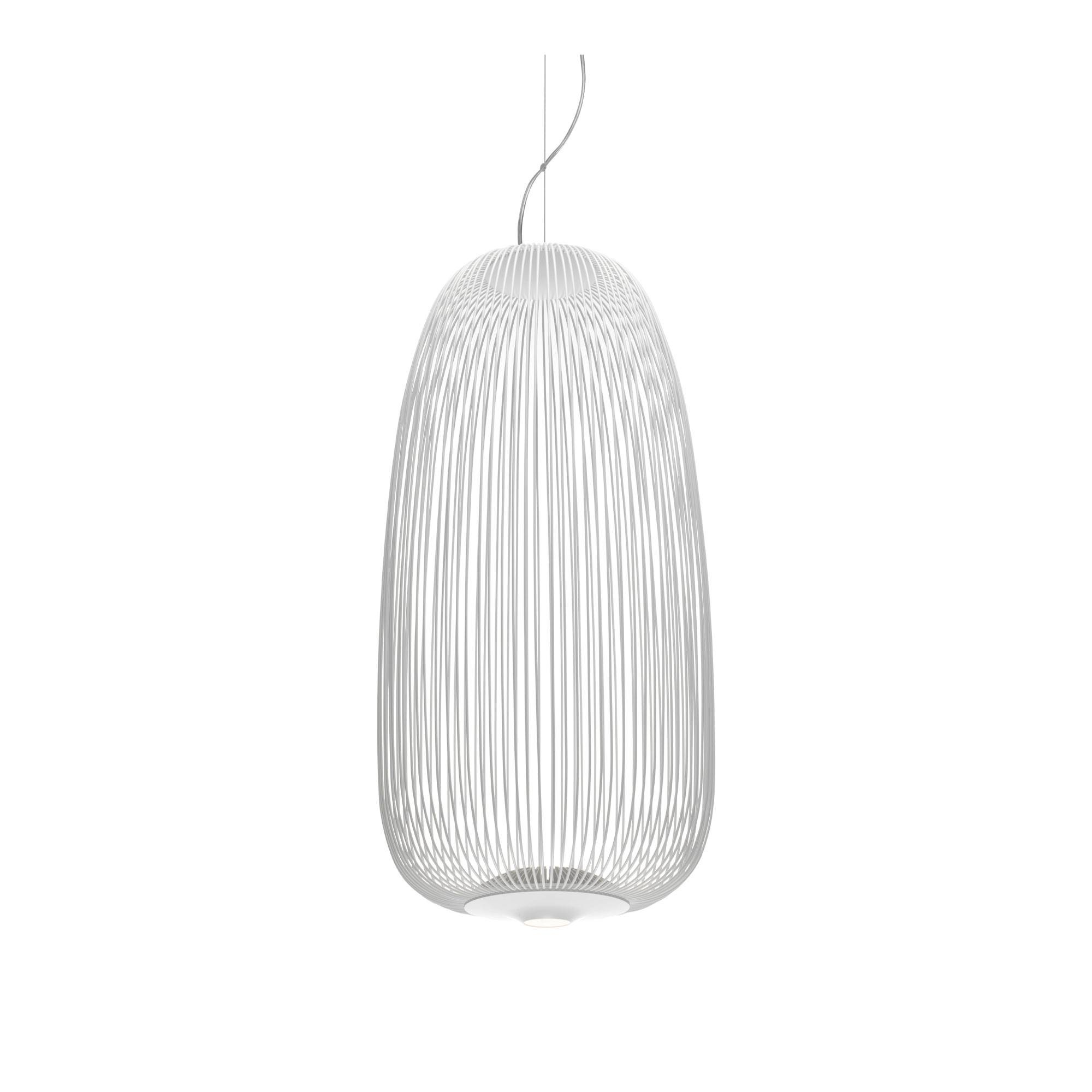 Foscarini - Spokes 1 Pendellampa, Vit, Ej dimbar LED-lampa, Kabel 340 cm - Pendellampor - Garcia Cumini - Vit
