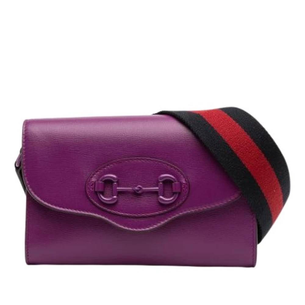 Gucci Vintage Pre-owned Crossbody Taske - Vintage - Dame - Lilla - ONE SIZE - Uld