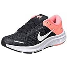 Nike W Air Zoom Structure 23, Löpskor Kvinnor, Svart vit Crimson Pulse Iron Grå, 35.5 EU