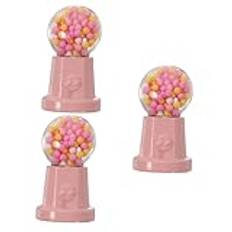 VICASKY 3 St Mini Godismaskin Mini Möbler Tuggummi Maskin Dockhustillbehör Varuautomater Dockhusprydnader Godisautomat Dockhus Godis Maskin Prop Gumball Myntbank Möbel Rosa Ob11 Små Leksak