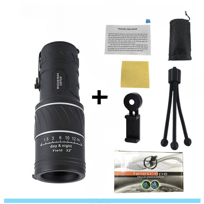 40x60 Monocular High Definition Low-light Night Vision Mobiltelefonadapter Utomhusglasögon Gränsöverskridande tillverkare