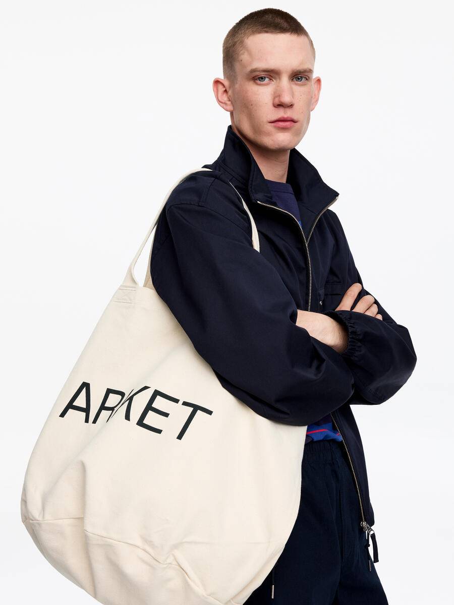 ARKET Large Beach Tote -White, ONESIZE
