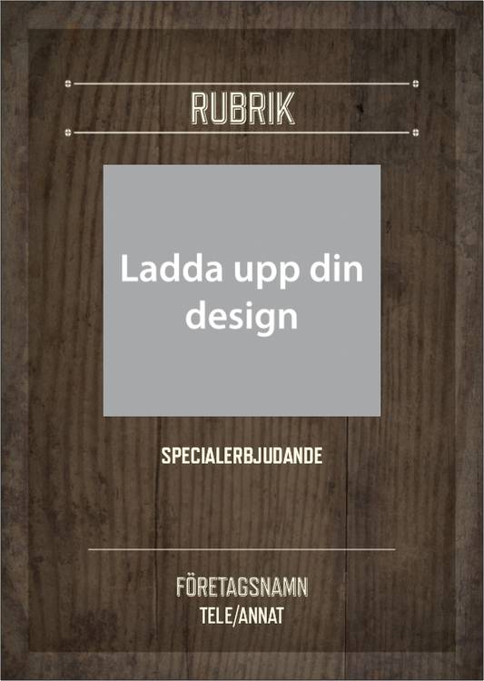 A6-flyers - Bruna - Woodgrain - Bygg & Anläggning