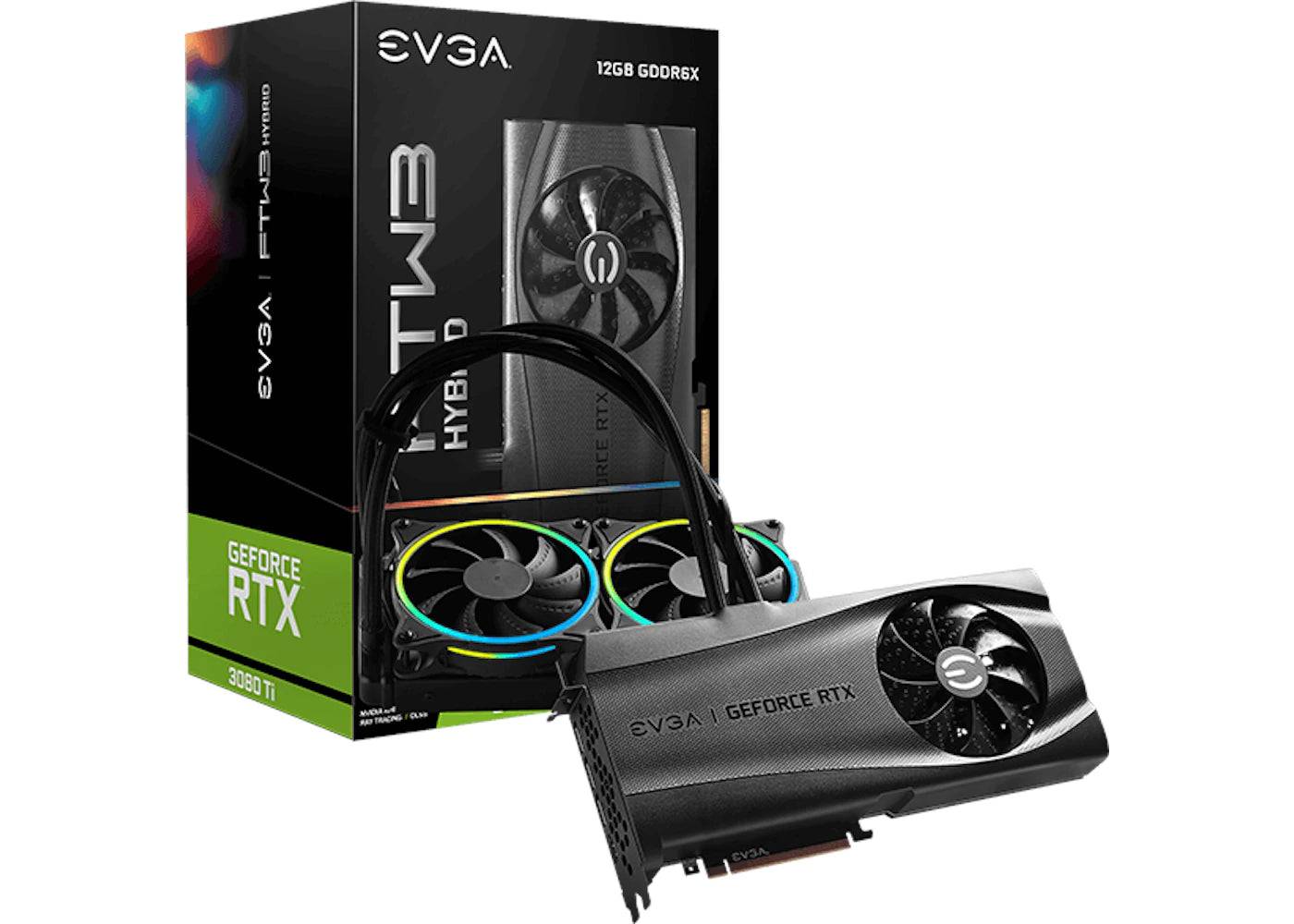 NVIDIA EVGA GeForce RTX 3080 Ti FTW3 HYBRID 12G Graphics Card (12G-P5-3968-KR) - One Size (One Size)
