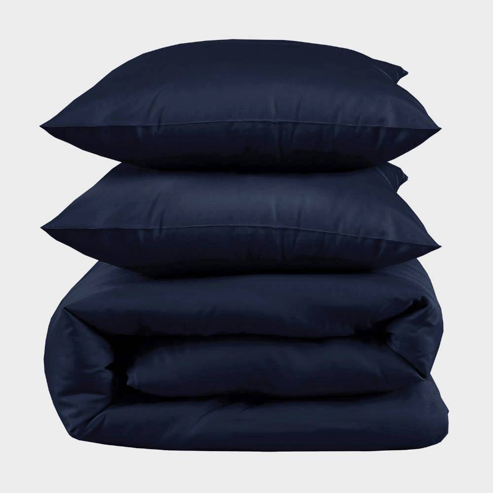 Bambus sengetøj navy blå 240x220