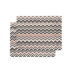 Missoni Home - 2-pack randiga dukar - unisex - polyester - one size - Svart