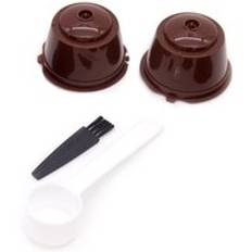 1/2 st / parti p&#xE5;fyllningsbara dolce gusto &#xE5;teranv&#xE4;ndbara kapslar kaffekapslar plast kompatibla med nescafe genio, piccolo, esperta - 2 st kaffekapsel