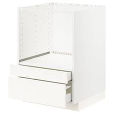 IKEA - METOD / MAXIMERA underskab til kombi mikro/skuffer, hvid/Veddinge hvid, 60x60 cm