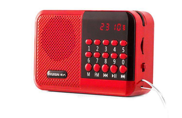 Pocket radio fm-mottagare mini bärbar uppladdningsbar radiomottagare högtalarstöd tf-kort musik mp3 spelare