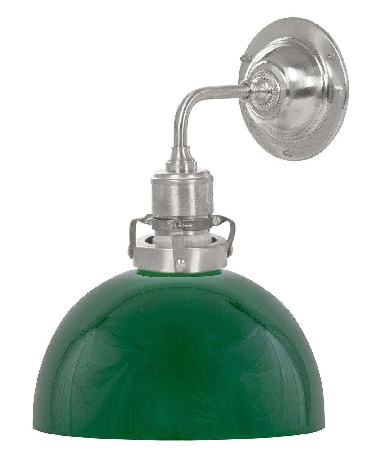 Vägglampa - Lillienstedt nickel, grön halvsfär