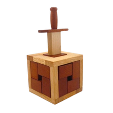 Wooden Holy Sword 3D Puzzle – High-Difficulty Brain Teaser & Mysterious Lock Box