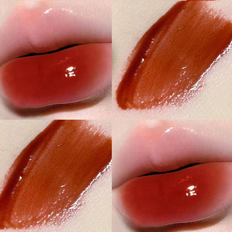 Square Tube Mirror Lip Glaze Water Light Moisturizing Lip Gloss Lip Tint Lip Makeup Cosmetics