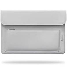 DOMISO 15,6 tum laptopfodral väska vattentät laptopfodral fodral fodral skyddsfodral med små fickor för MacBook, HP, Dell, Asus bärbar dator, grå