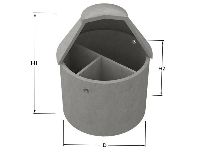 Betong Slamavskilj 3-k 2kbm 1630-betonglock