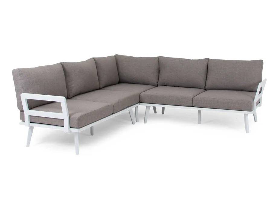 Brafab Villac soffgrupp Vit med beige dyna 2 st 2-sitsmoduler & hörn