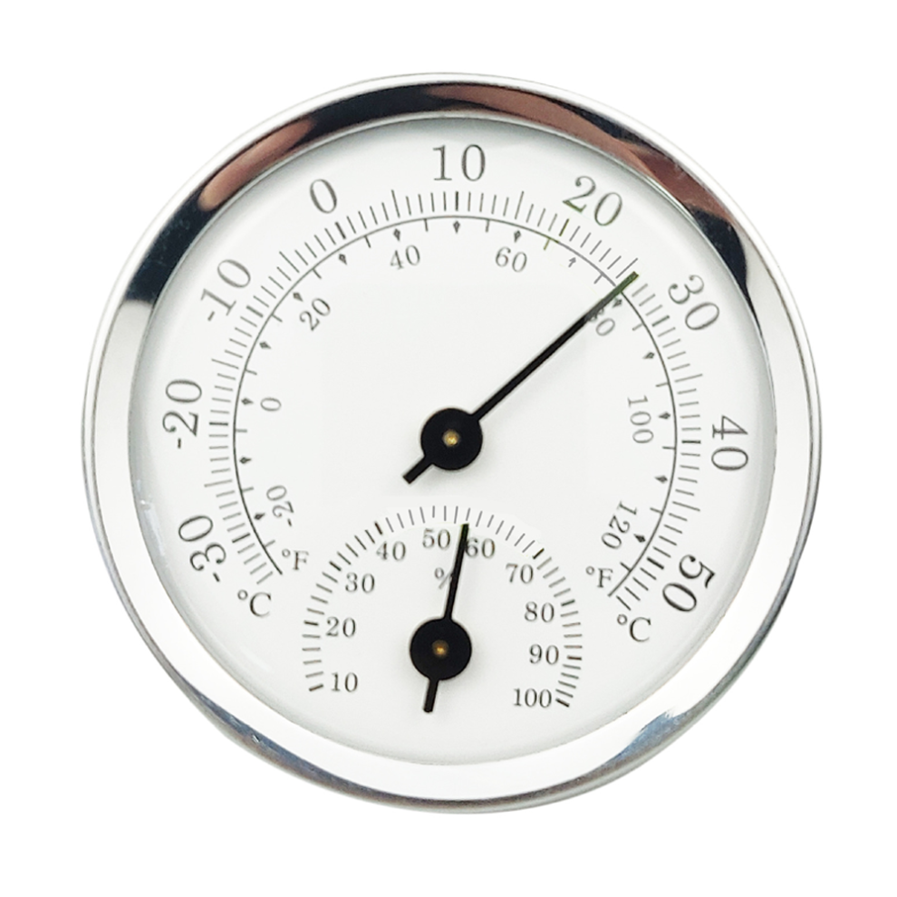 Følsom og præcis måling Mini-størrelse indendørs udendørs termometer og hygrometer, robust aluminiumslegering til pålidelig dataindsamling