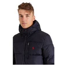 Polo Ralph Lauren Water-Repellent Down Jacket, Male, Kläder, jackor, Blå, L (L)