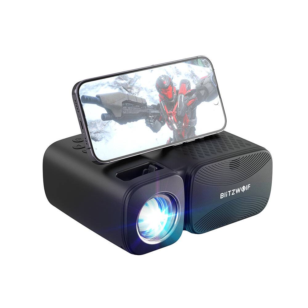 BlitzWolf® BW-V3 Mini LED-projektor 5G-WIFI Skärmspegling Trådlös 1080P Stöd för Bluetooth 5.0 250 ANSI-lumen Portabel u