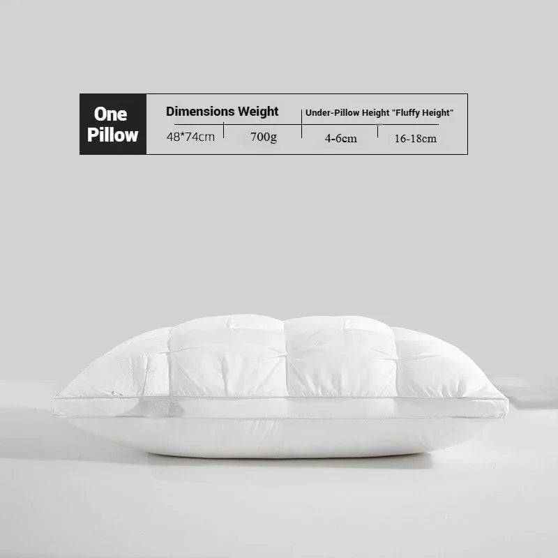 Comfortable Pillows for Sleeping 5-star Hotel Pillow Three-dimensional Soft Bilateral Washed Solid Color Pillow Sleeping Pillows - 1PCS-Low Pillow / 48*74