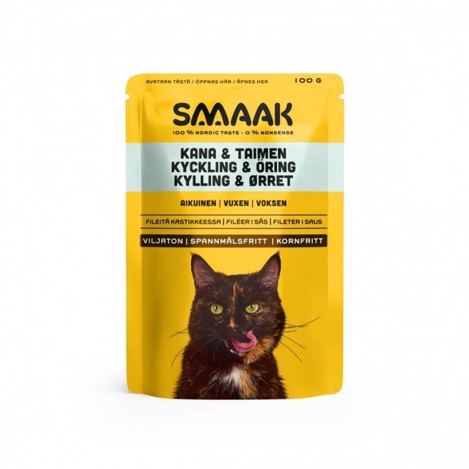 SMAAK Cat Adult Kyckling & &Ouml;ring 100 g