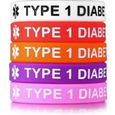 Armband av typ 1 och 2 diabetes silikongummi för barnarmband - Stil 1