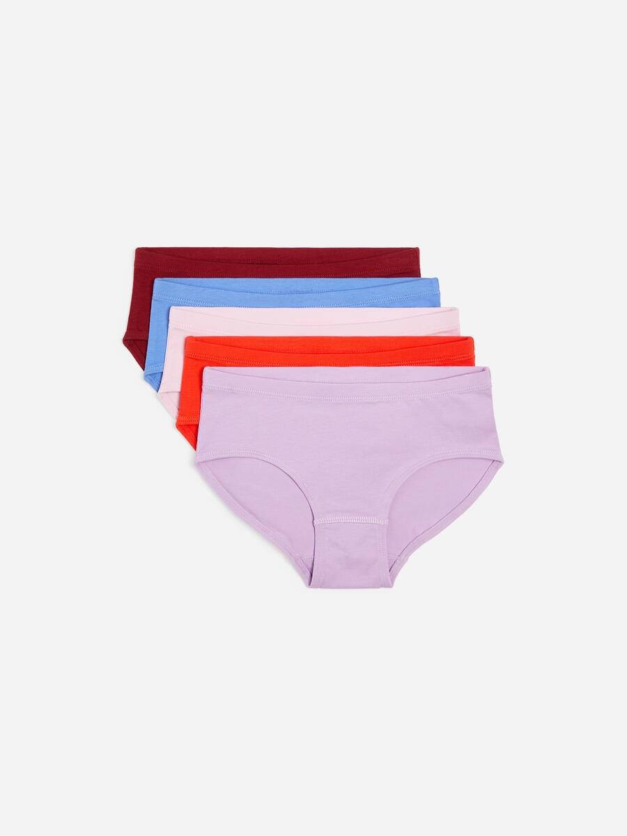 ARKET Cotton Jersey Briefs Set Of 5 -Red, 134/140