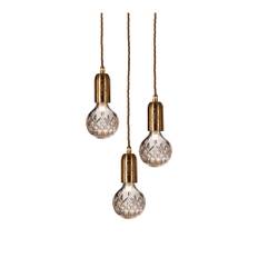 Lee Broom - Crystal Bulb Chandelier 3 Piece - Mässing, Klart kristallglas - Lysekroner - Guld