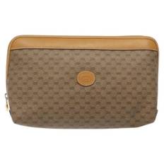 Gucci Vintage, Pre-owned, Dame, Beige, ONE SIZE, Uld, Pre-owned Laeder clutches