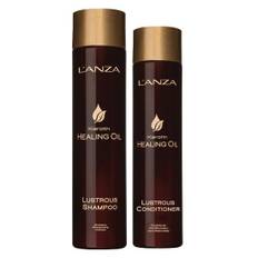 L'ANZA Keratin Healing Oil Lustrous Shampoo 300ml & Keratin Healing Oil Lustrous Conditioner 250ml Duo