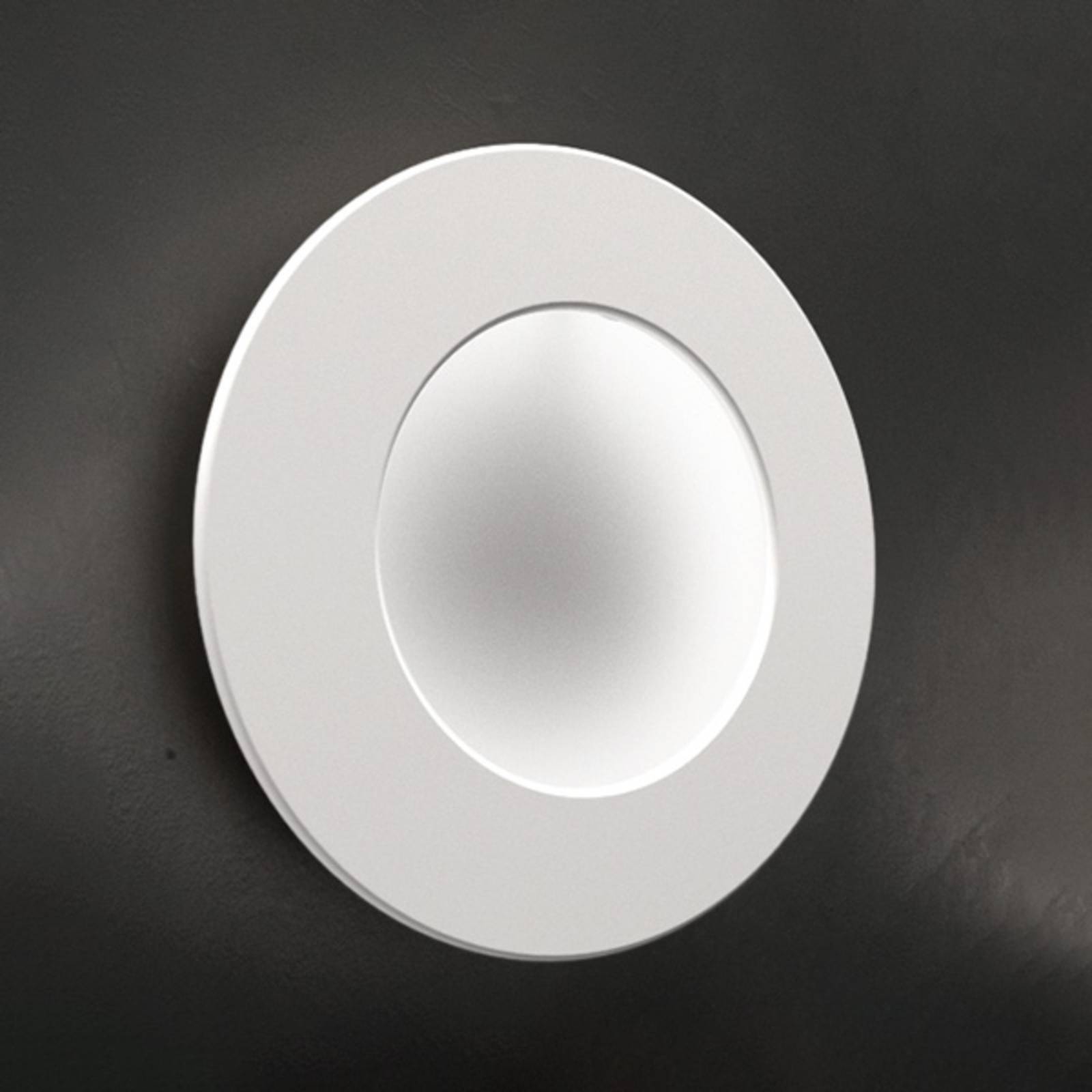 ICONE LED væglampe Vera, dæmpbar, Hvid/opal, Stue/spisestue, Aluminium, Design,