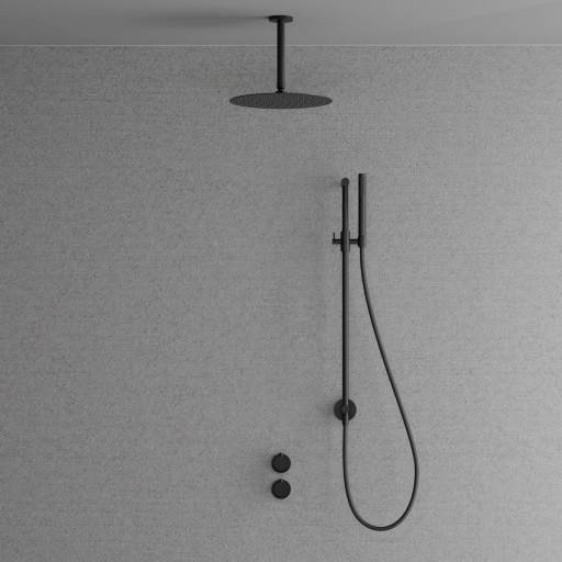 Scandtap Harmonized 5z duschset, semi-matt svart